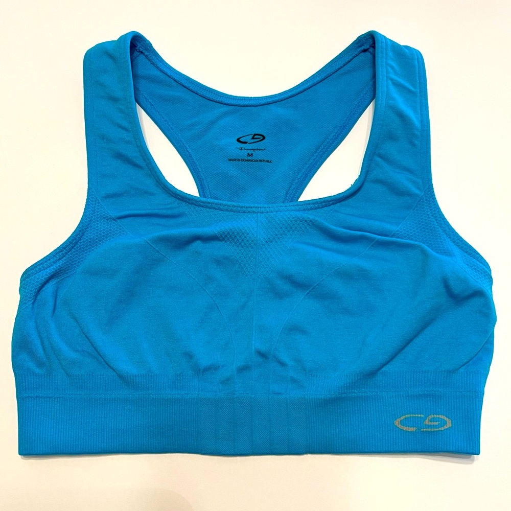 Champion Racerback Sports Bra Turquoise Sz: Medium Moderate Support